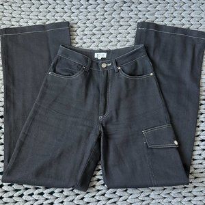 BEGINNING BOUTIQUE High Rise Wide Leg Jeans - Black - NWOT